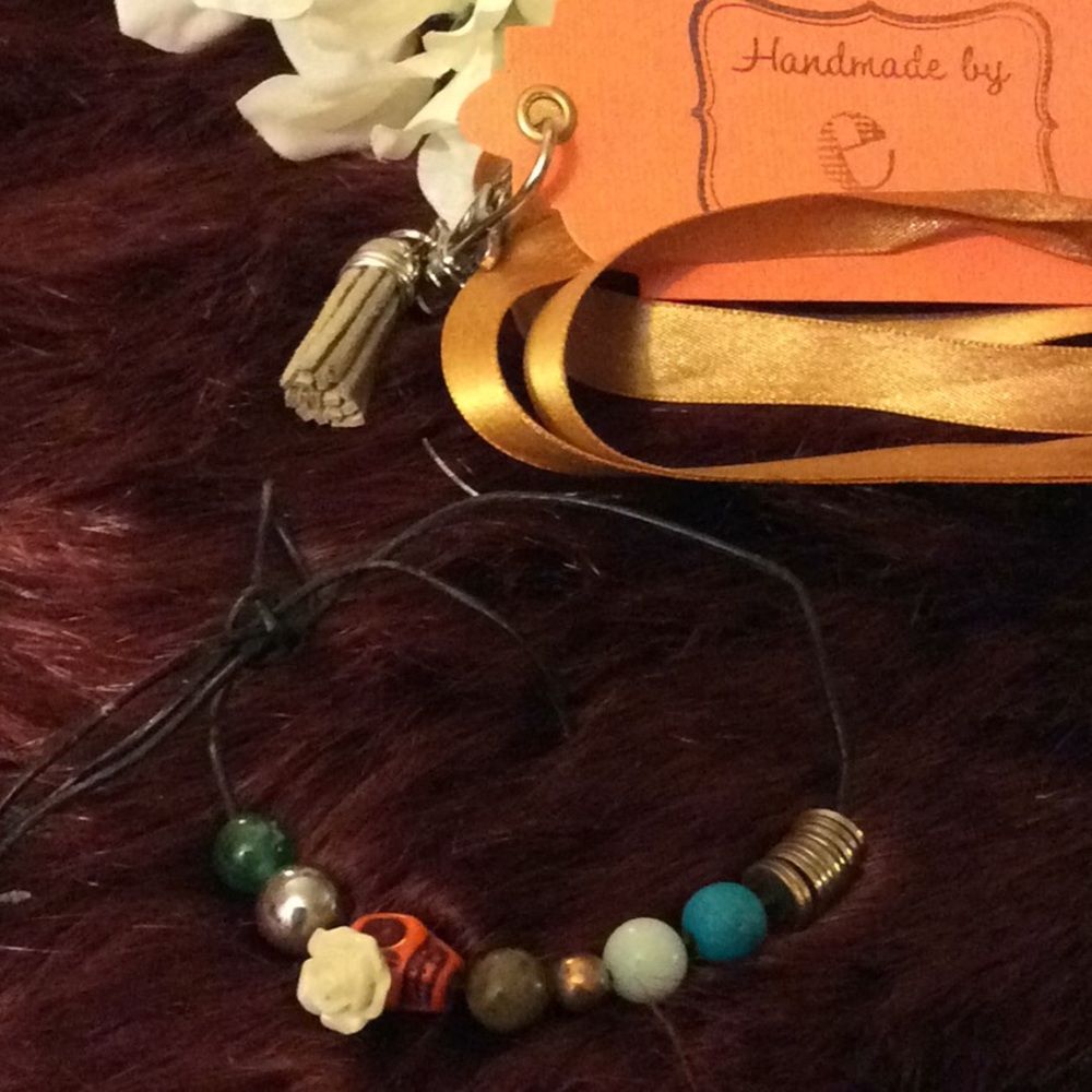 Dogdaypixie Skull Tie Bracelet